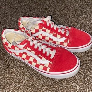 Red checkered vans